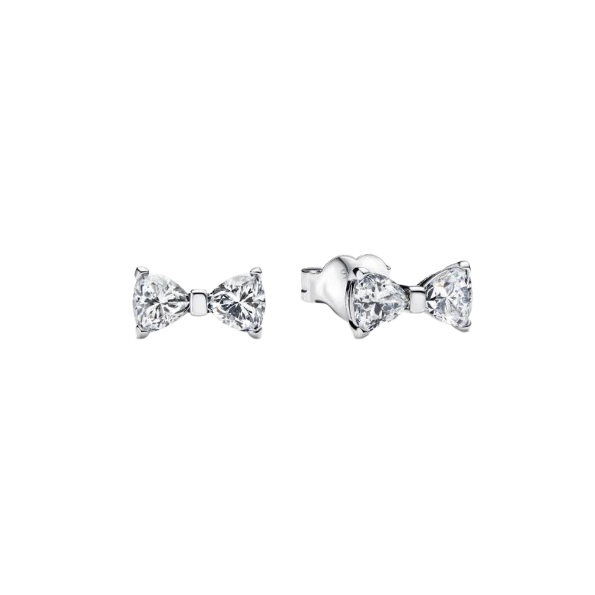 Pendientes de plata de ley 925 con forma de corazón, mariposa y cinta