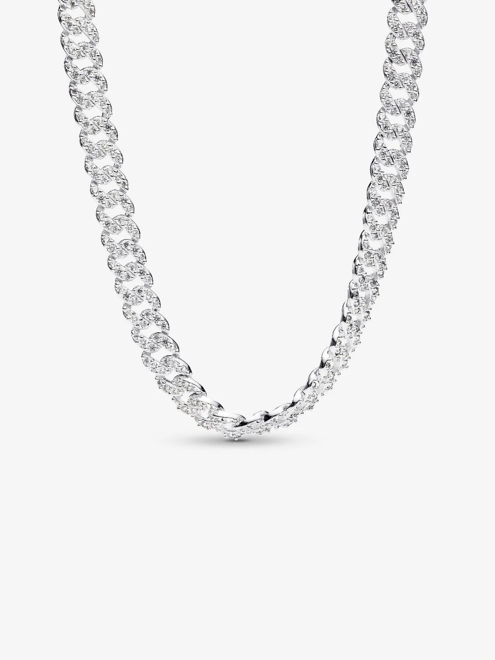 Collar de cadena de eslabones cubanos helados
