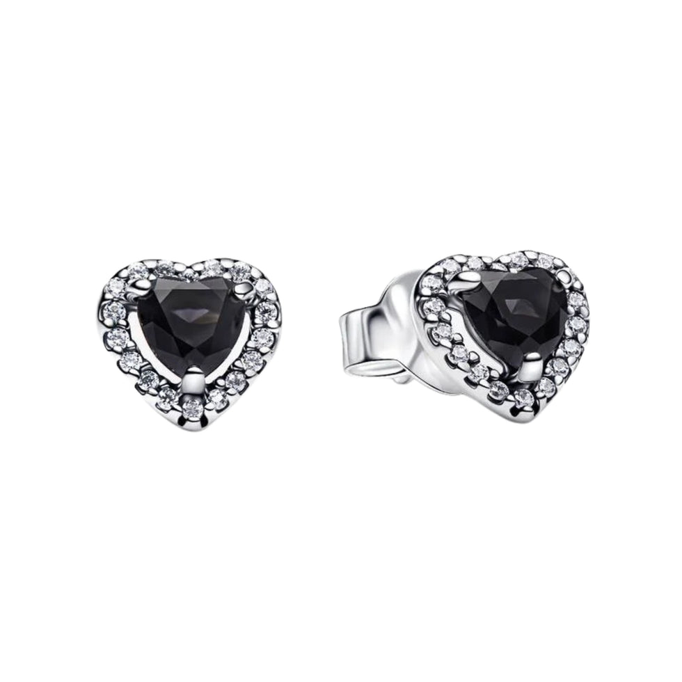 Pendientes de plata de ley 925 con forma de corazón, mariposa y cinta