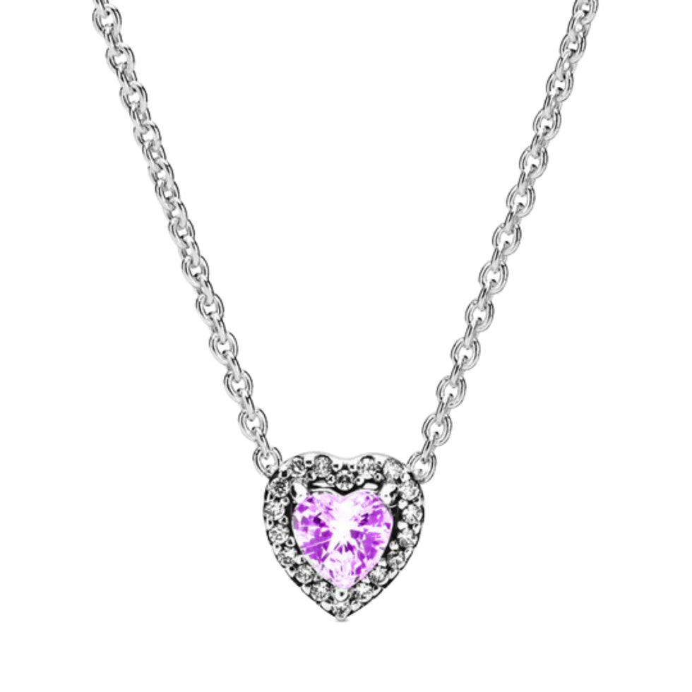 Collares de plata de ley 925 con forma de corazón, mariposa y cinta