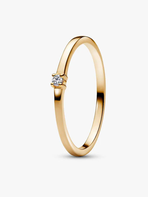 Anillo solitario de plata 925 con circonita cúbica